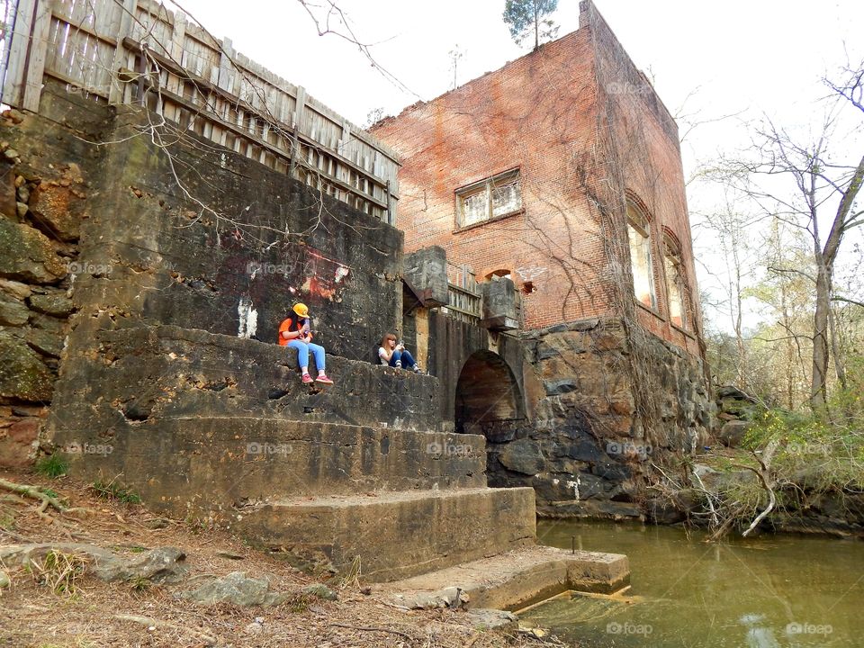 abandoned power plant at High falls state park in Georgia