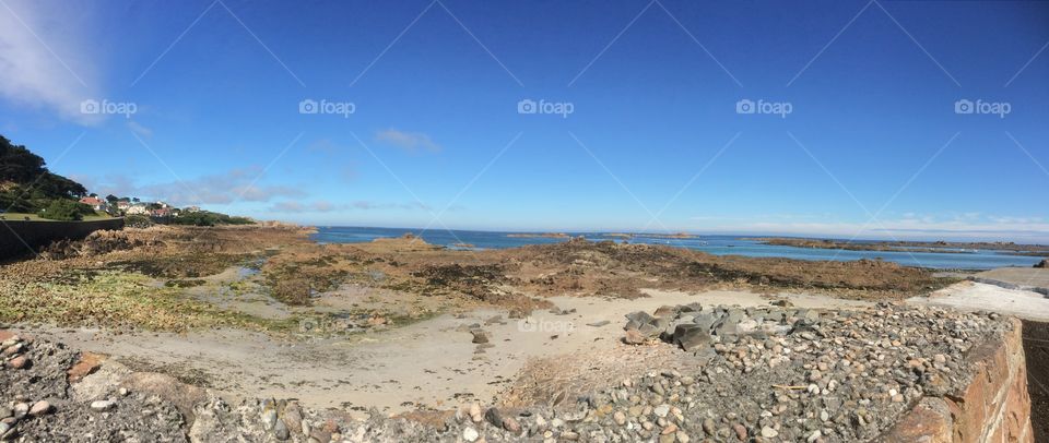 Panoramic view - Cobo, Guernsey 