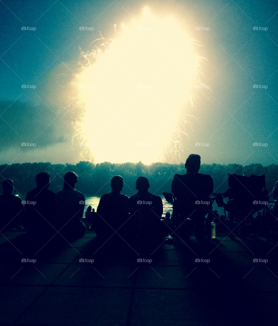 Fireworks on the Missouri River