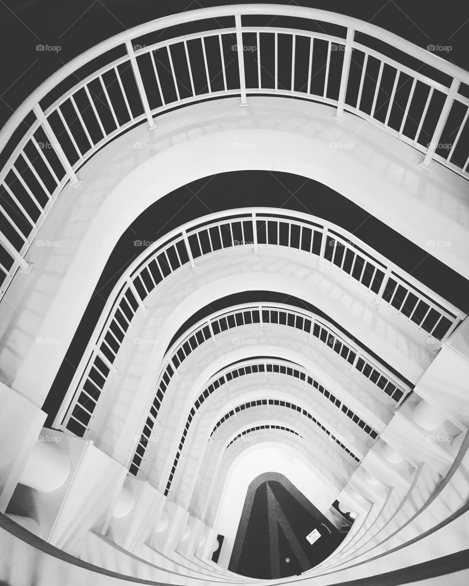 Hotel Stairwell Symmetery