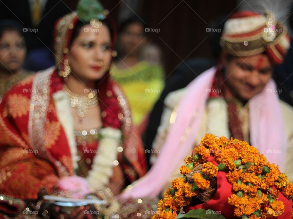 Indian Traditional Marriage. Indian Marriage. Bride and Groom