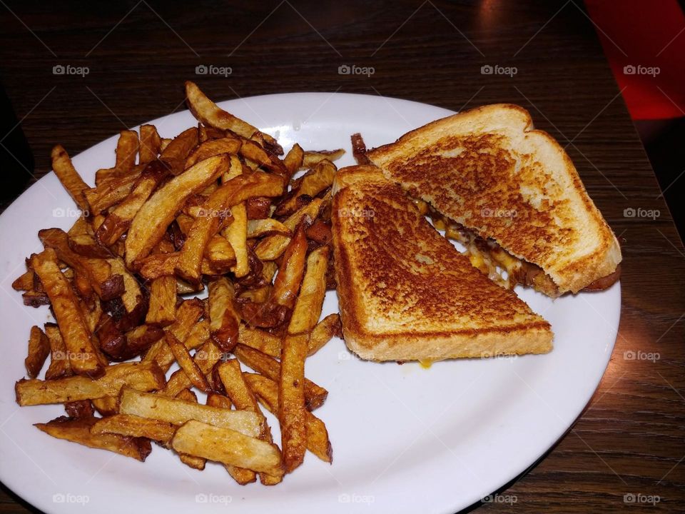 Patty Melt and fries