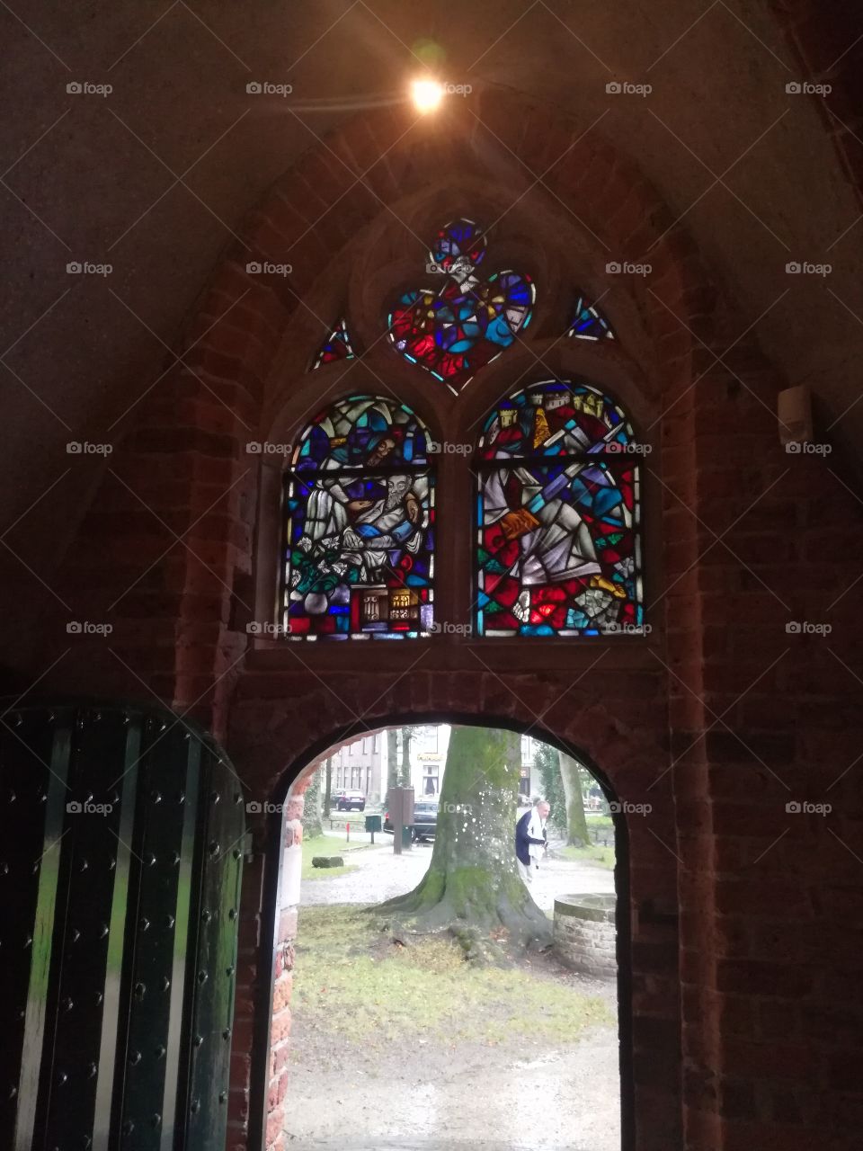 Stained glass entrance