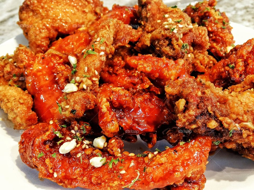 Korean Fried Chicken. Crispy Spicy Fried Chicken

