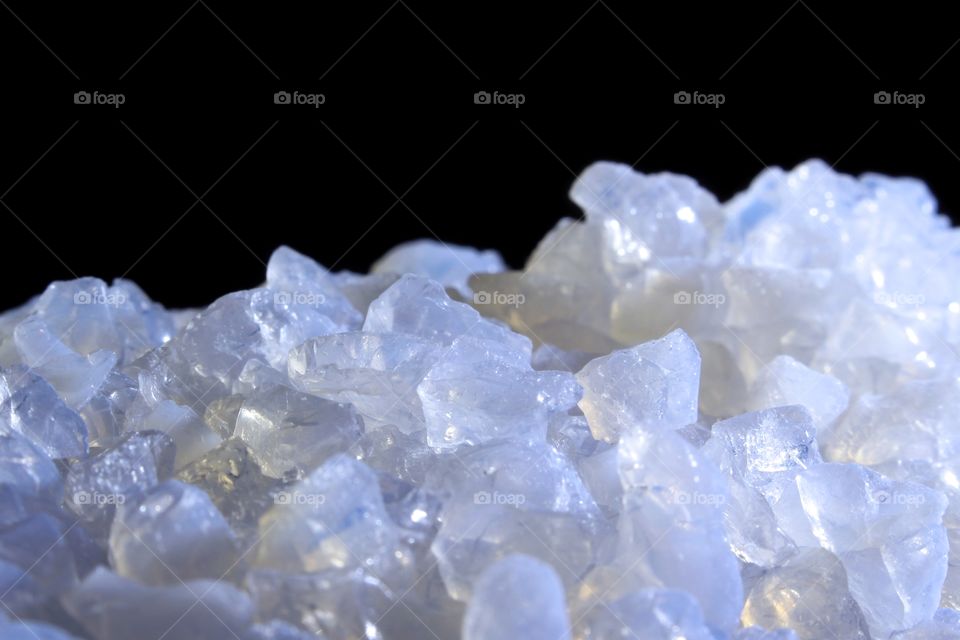 Close Up of Big Salt Crystals of Dead Sea in Israel.