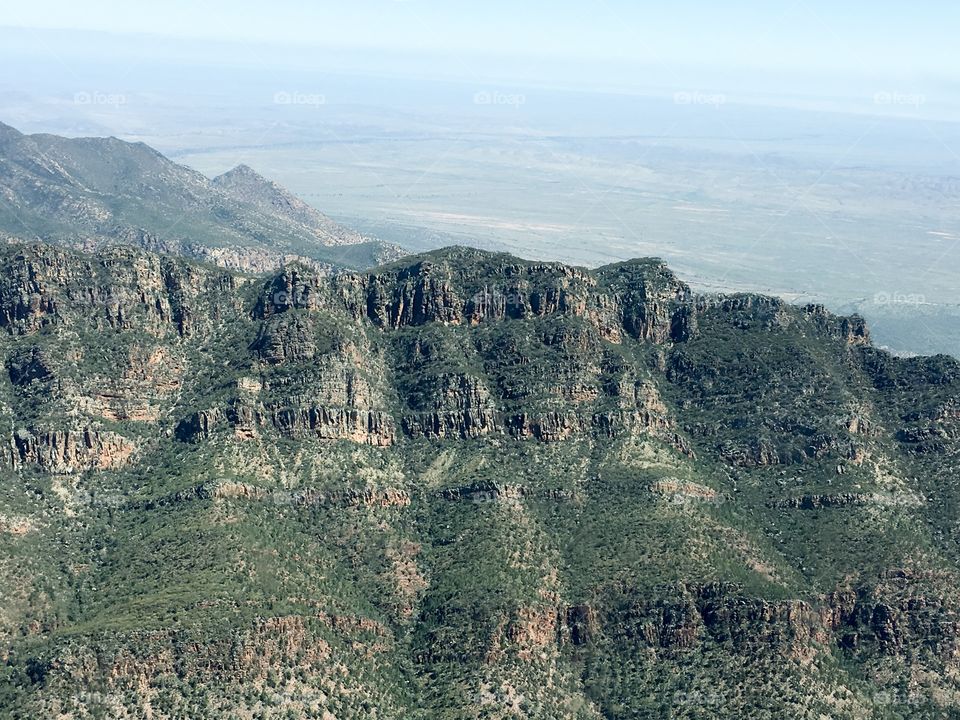 Some of Australia's highest mountains in the Flinders Ranges, this rare shot of colour after several wet weeks this spring, near wilpena pound