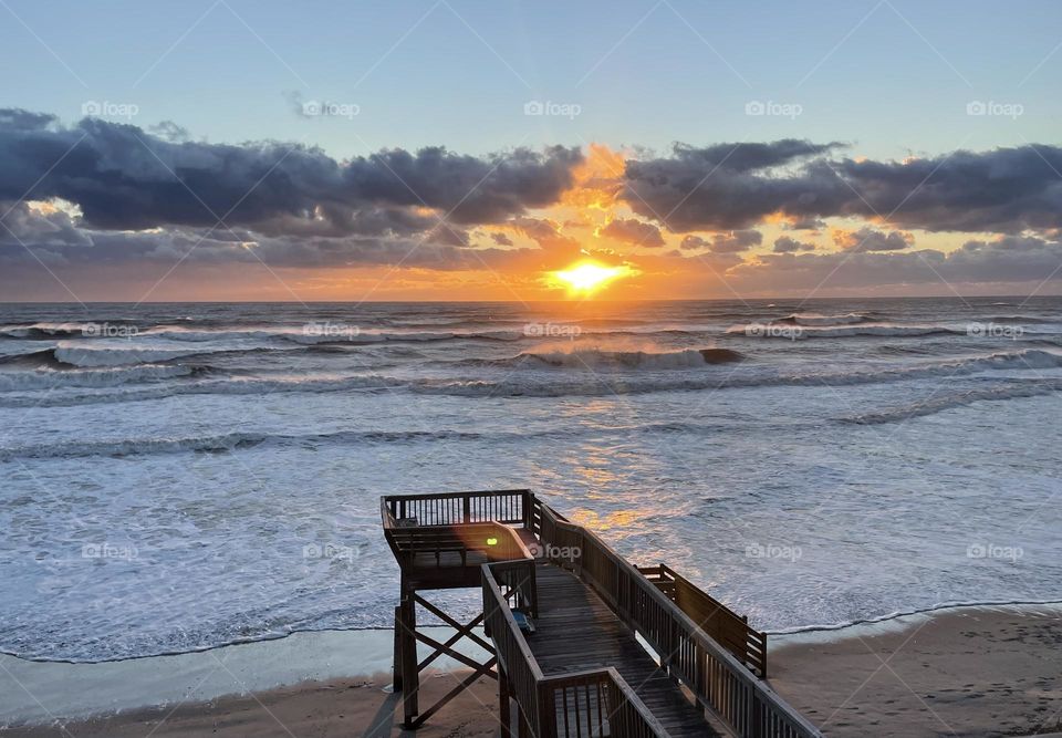 Beach Boardwalk at Sunrise