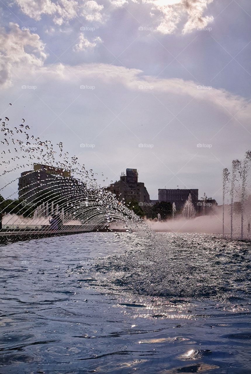 Unirii Square new Fountain  - Bucharest