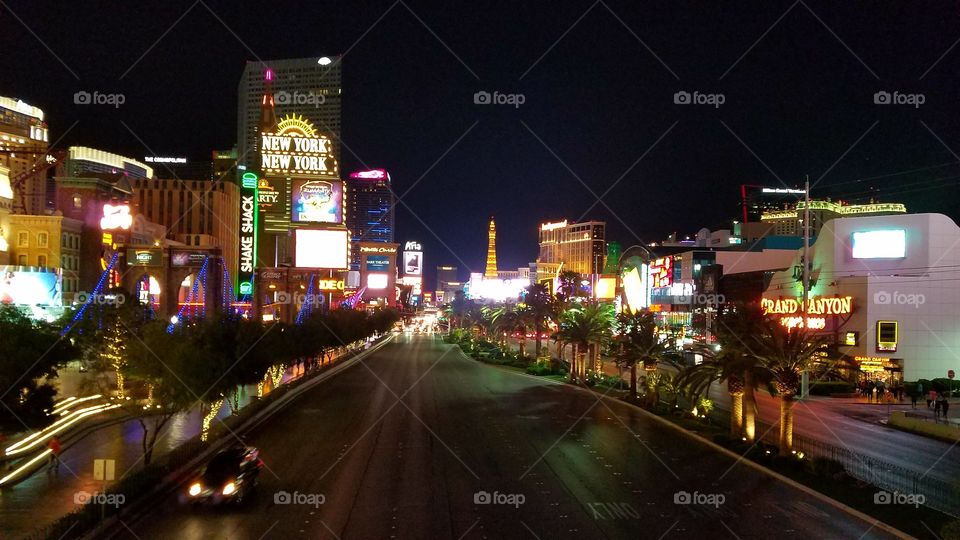 Las Vegas strip at night