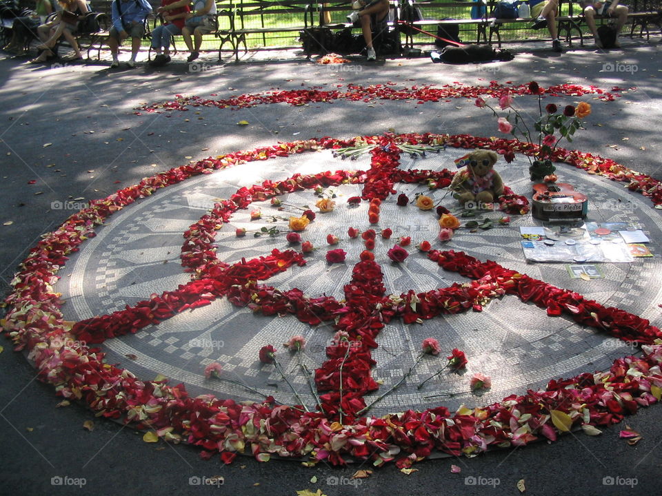 Strawberry Fields, John Lennon memorial in Central Park, New York City