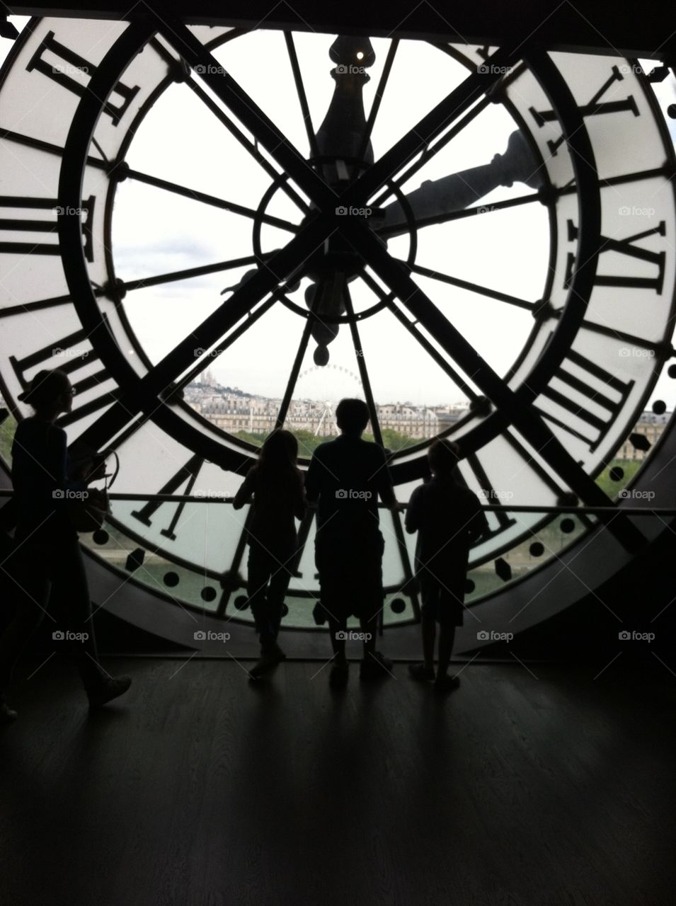 Looking through the clock