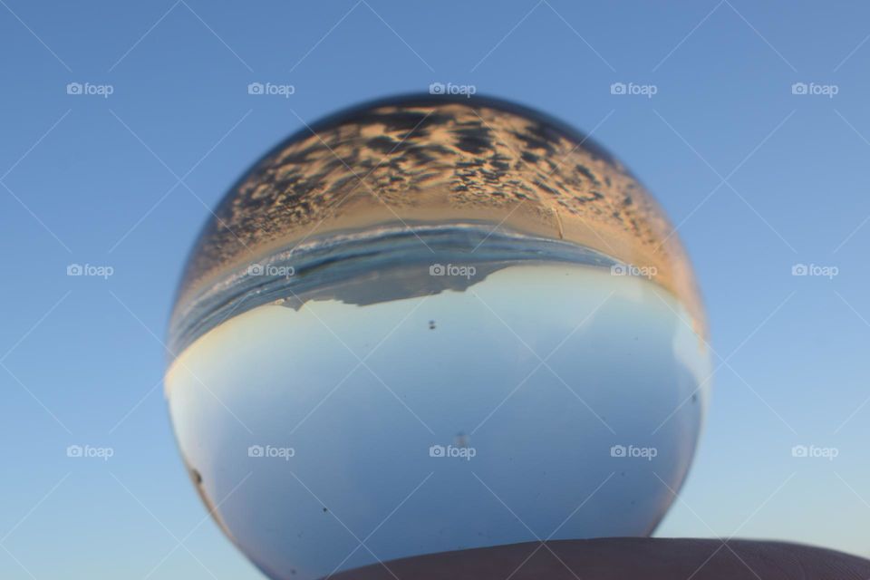 Table mountain in a glass ball