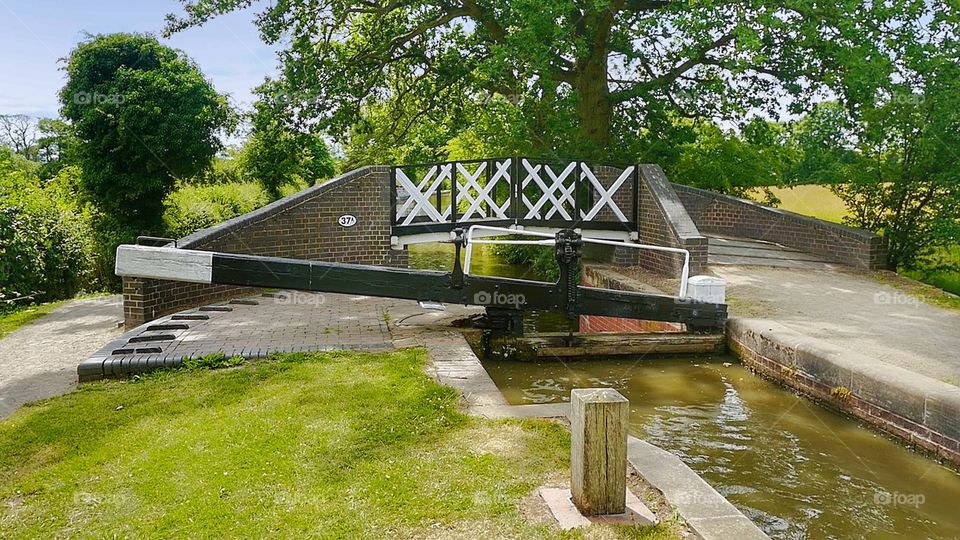 Canal. English canal on summers day