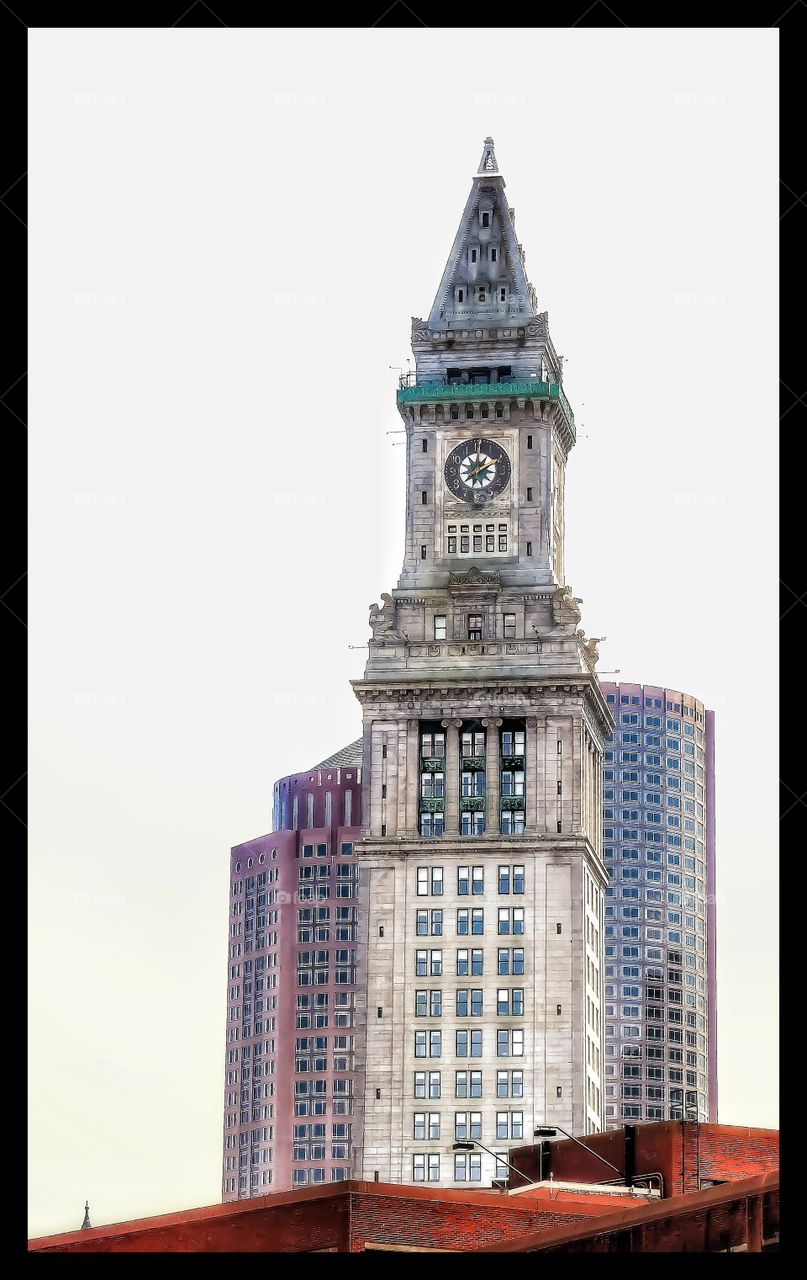 The tower seems to broaden it's chest as this Church in Boston stands tall.
