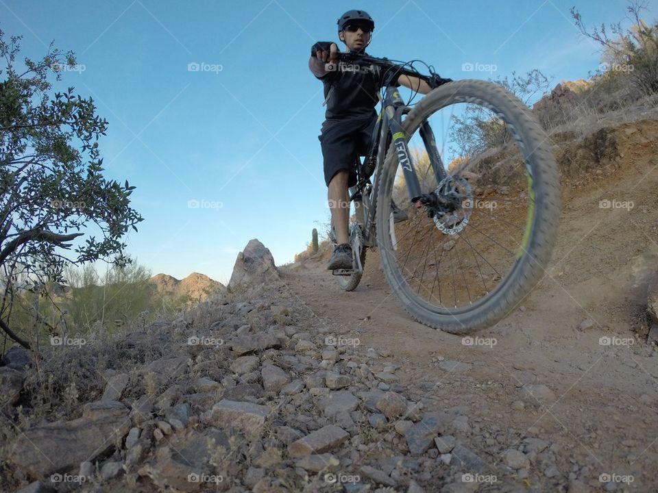 Mountain biking 