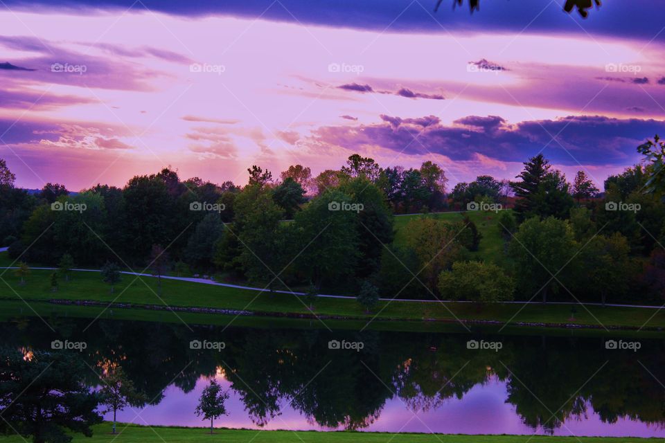 Scenic view of lake