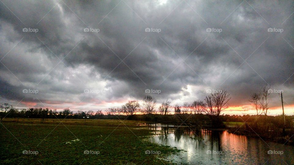 Between Two Storms At Sunset