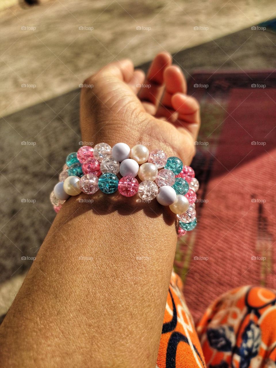 beads turned into a bracelet