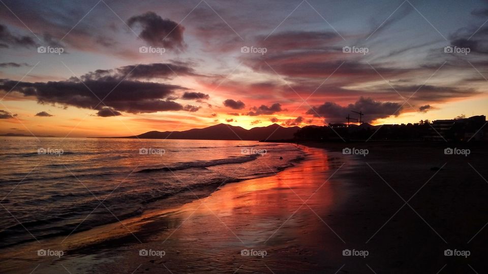 Sunset, Water, Dawn, Dusk, Beach