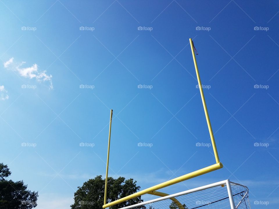 Field goal post uprights.