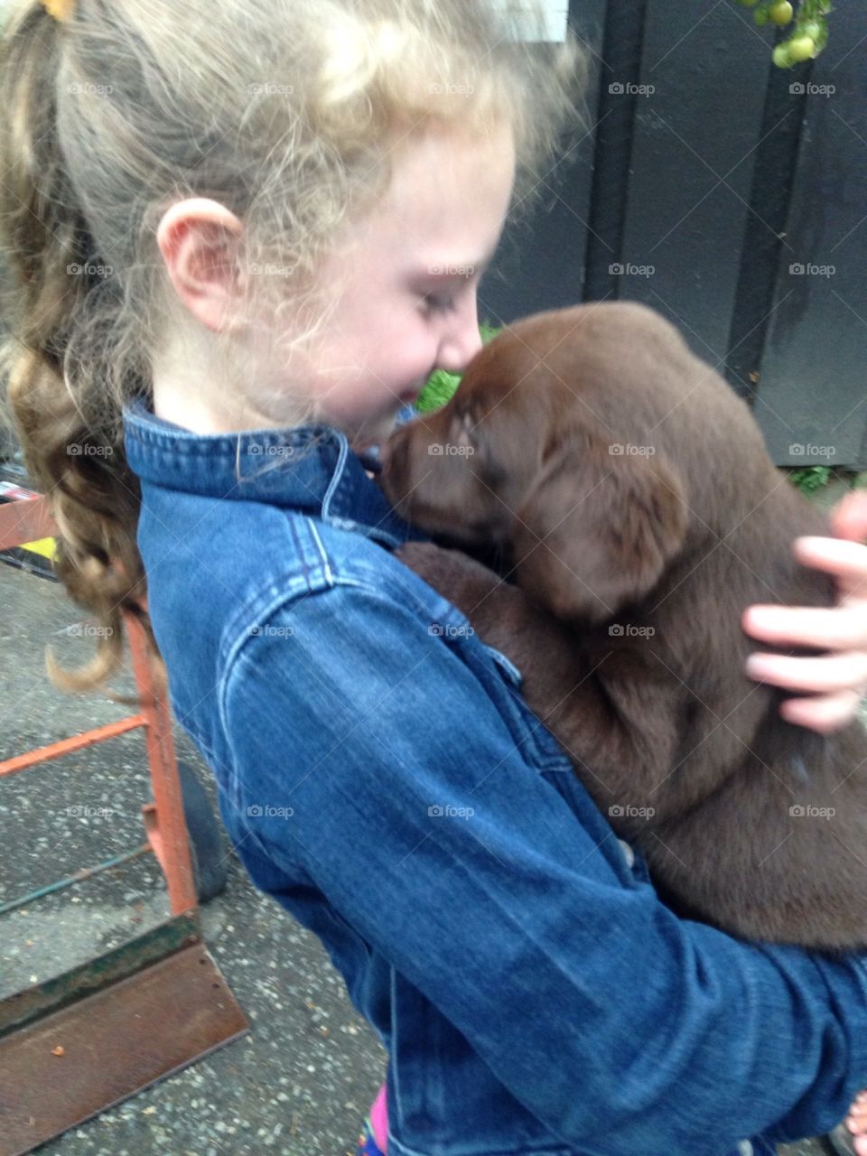 New puppy for nine-year-old girl.