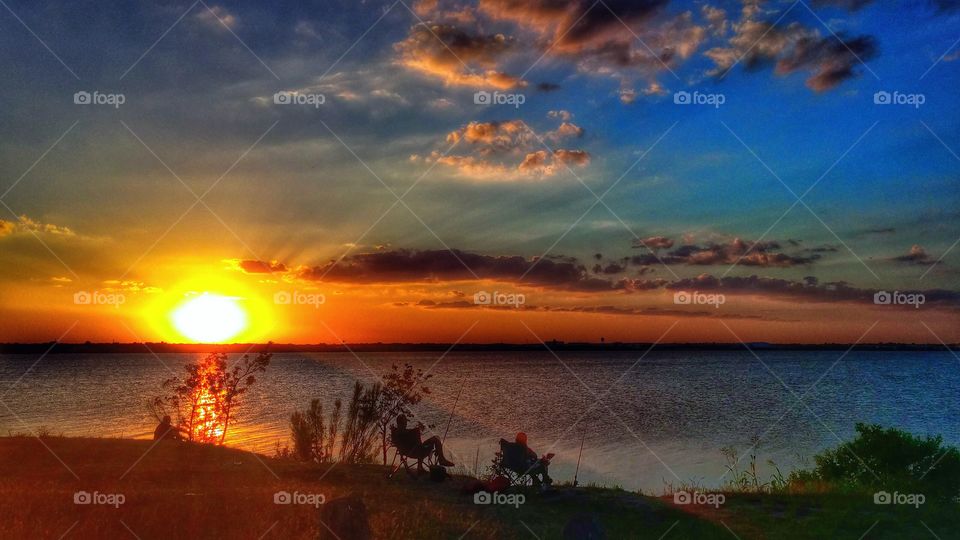 Fishing at Sunset