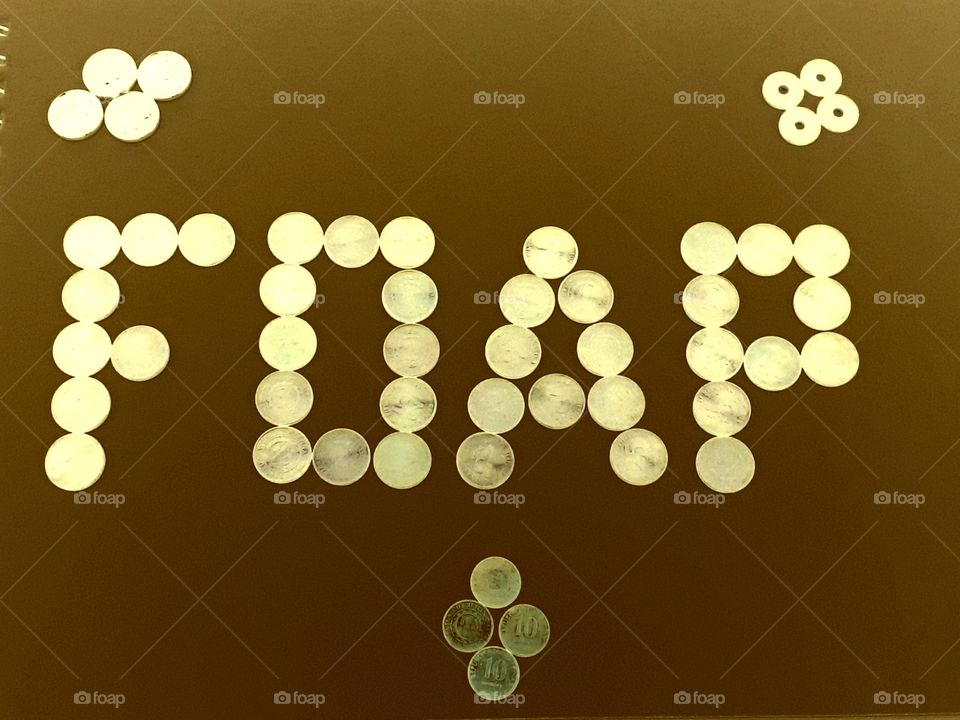 foap logo using coins