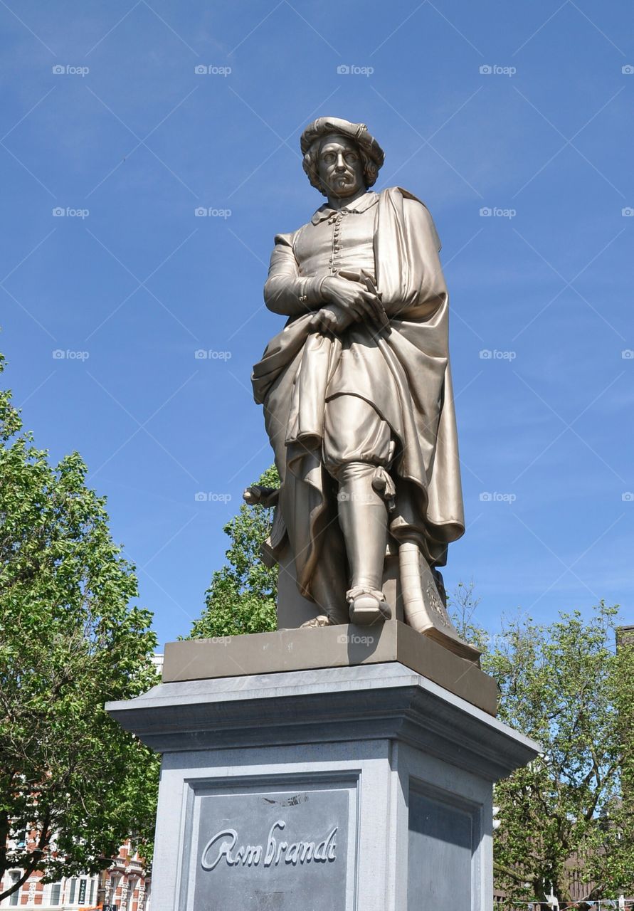 Rembrandt, Rembrandtplein (Rembrandt Square), Amsterdam, The Netherlands