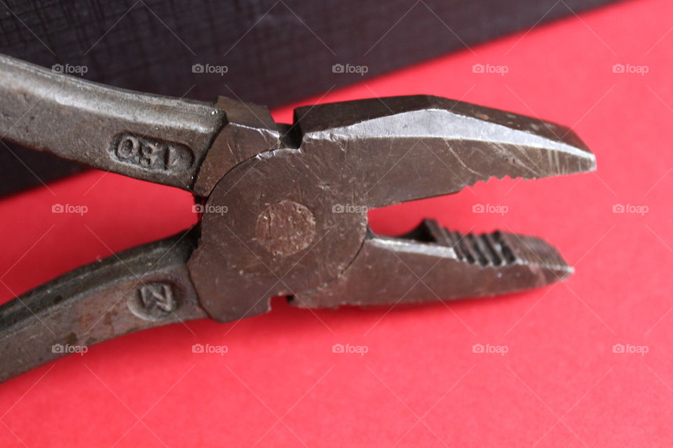 old iron pliers