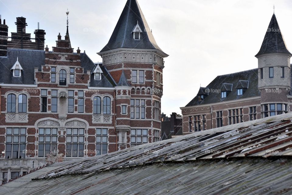 Old buildings in Antwerp