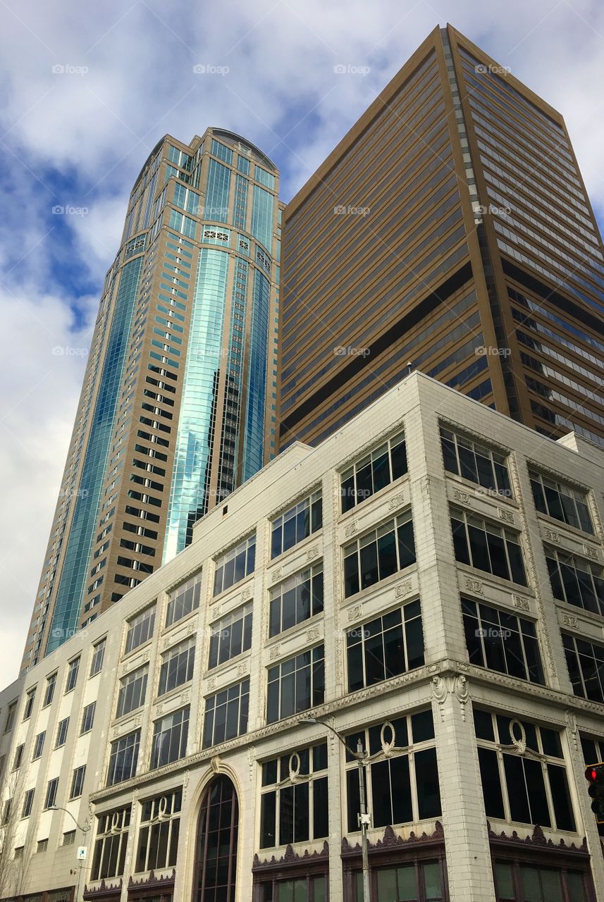 Seattle Office Building, Old and New