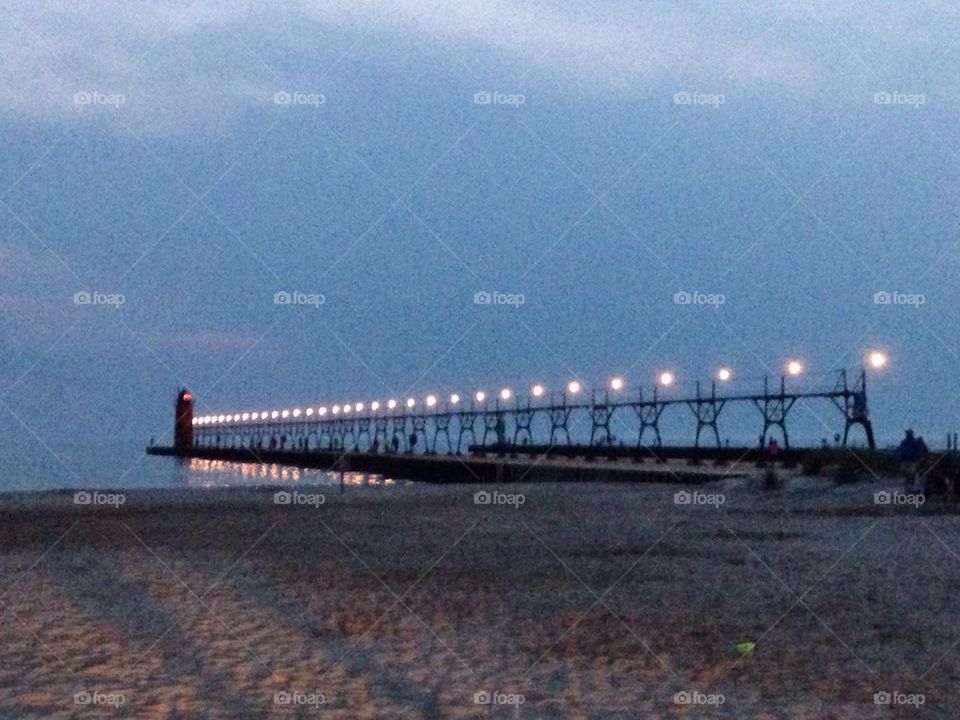 Lighthouse at night