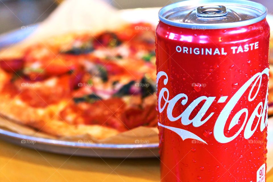 Pizza and Coka Cola