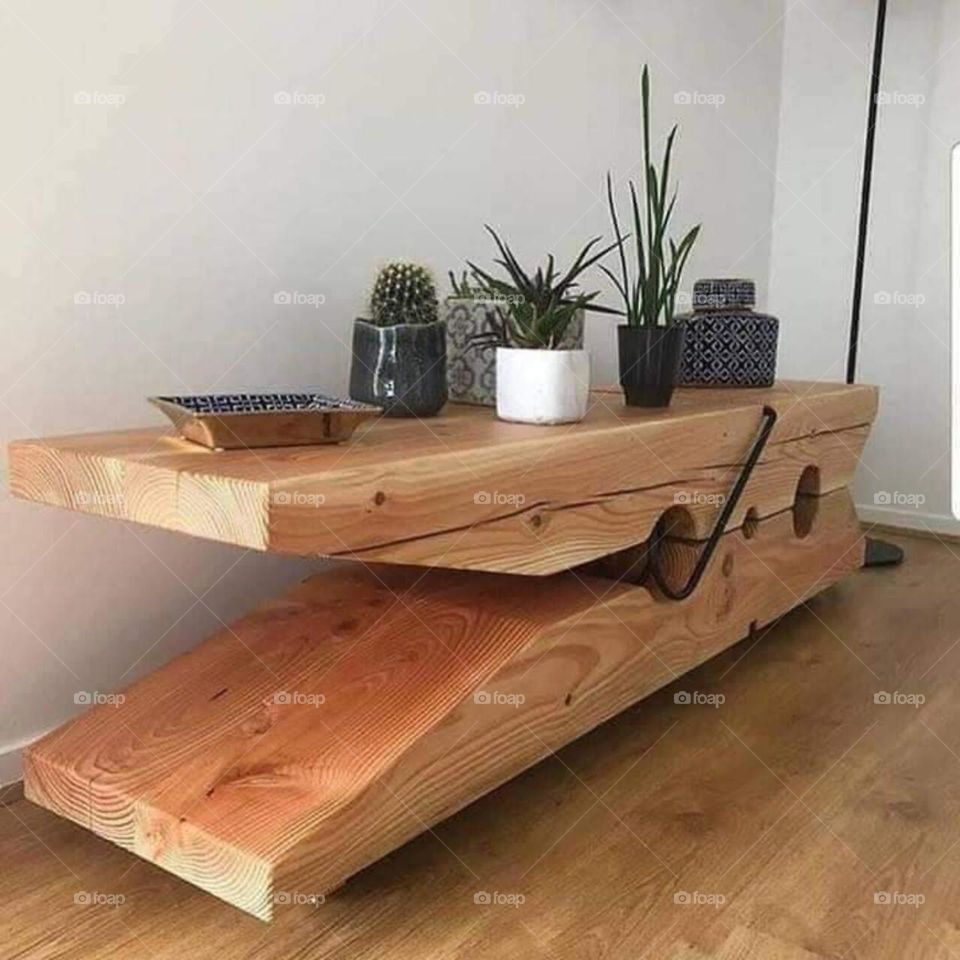 Clothespin Wood Table