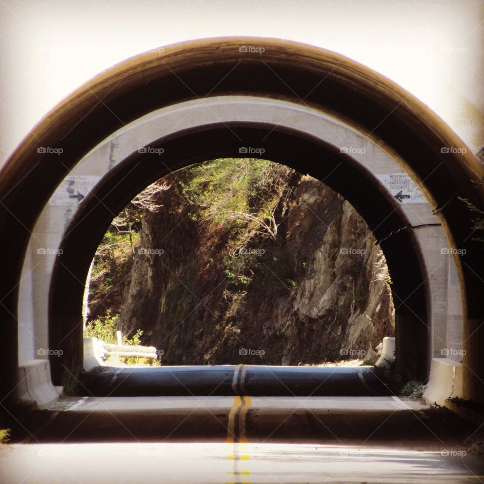 "Double Tunnel"... You can see sky in between way cool!