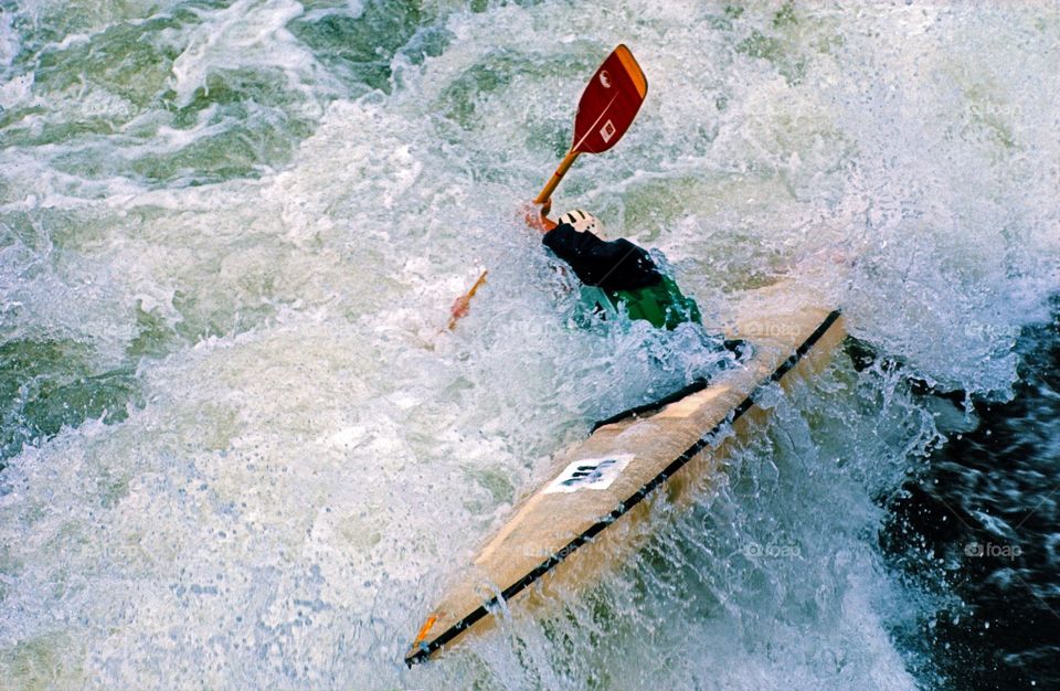 White water kayaking.