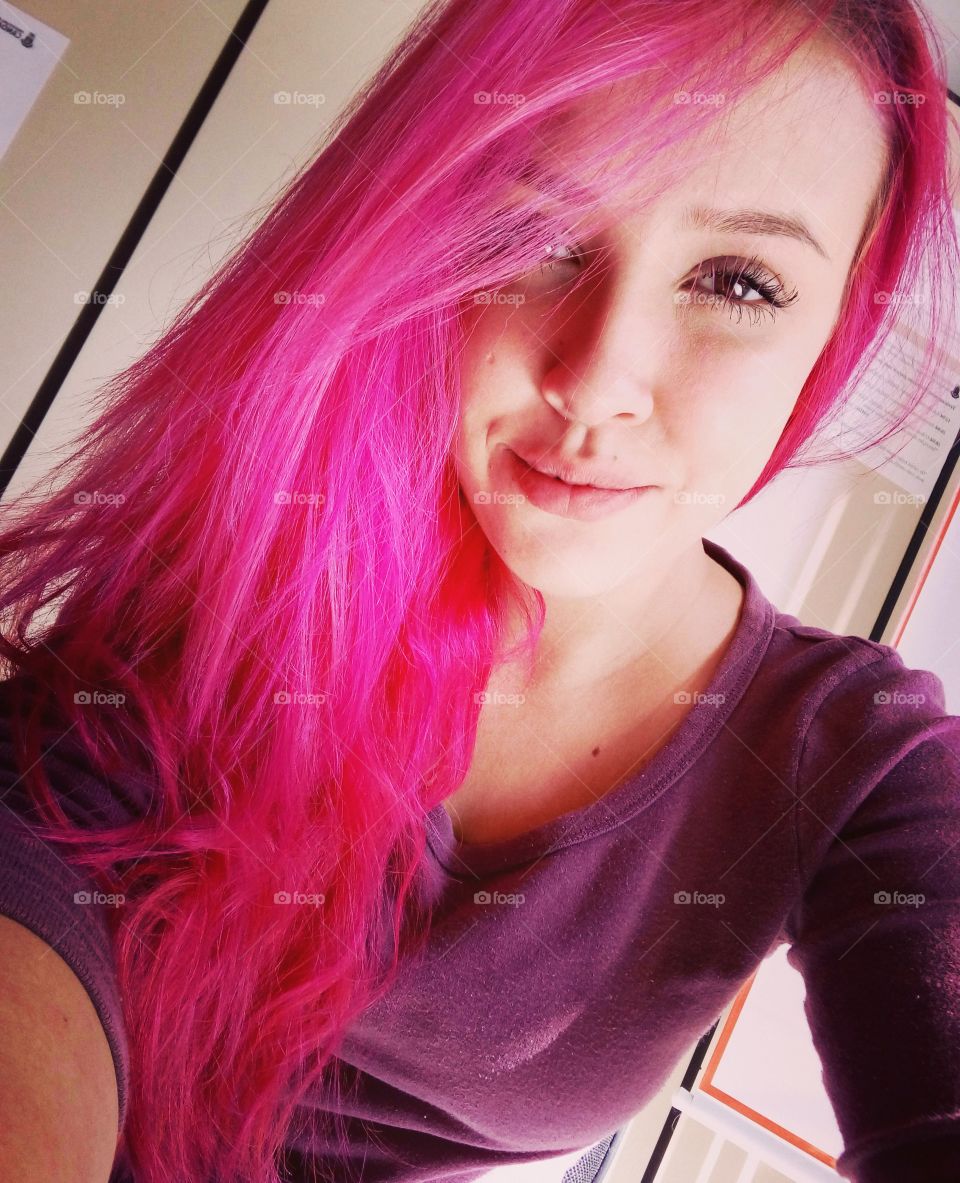 Close-up of attractive girl