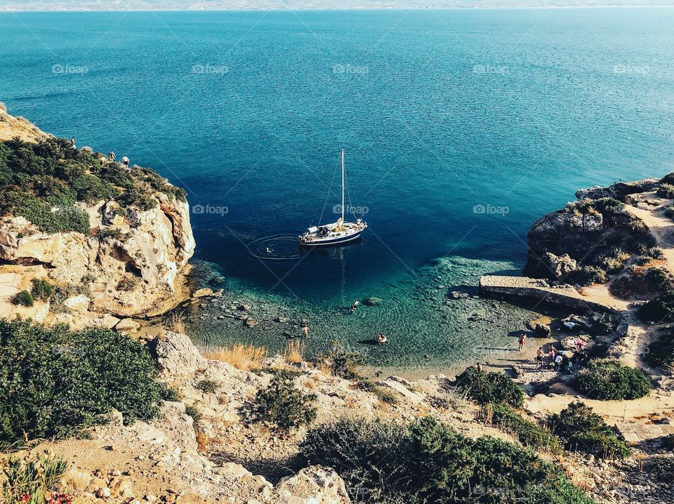Peloponnes Greece, beautyful corinthian gulf, crystal clear water