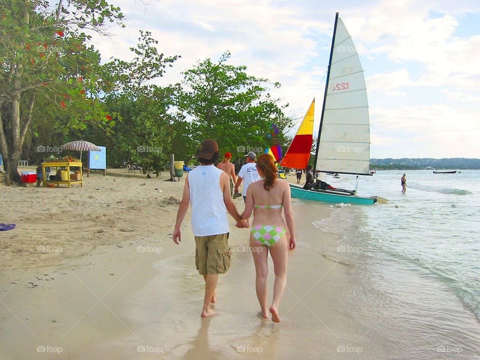 Walking on the Beach 