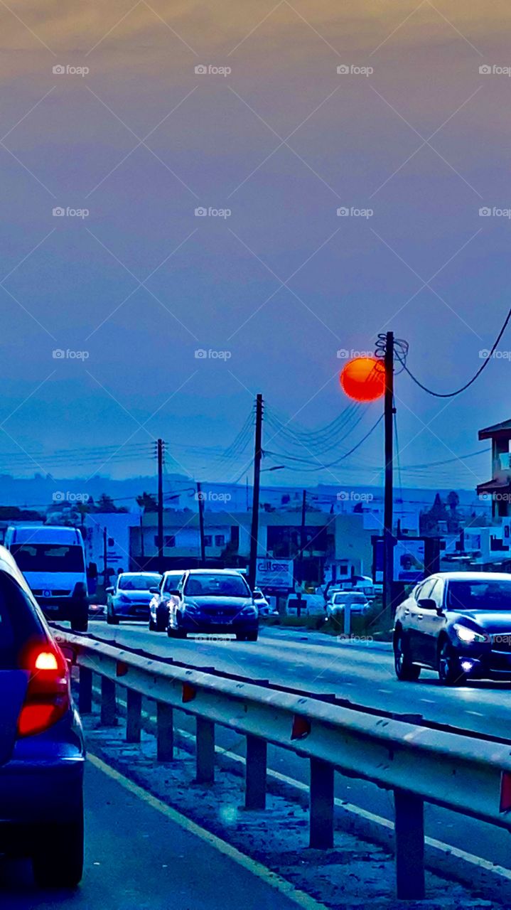 Sunset in Downtown Cyprus Nicosia 