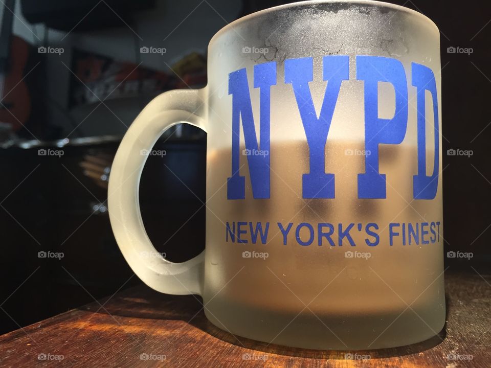 New York police department coffee mug