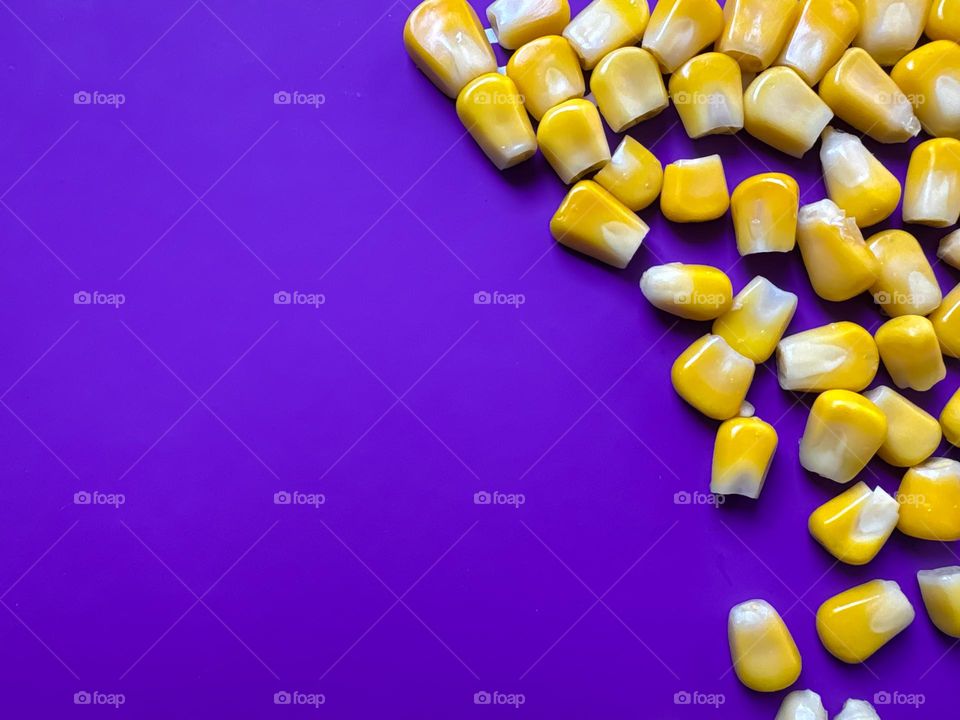 Golden Corn on Purple