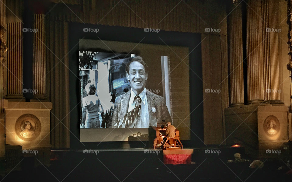 San Francisco’s Castro Theater showing the documentary film, The Times of Harvey Milk