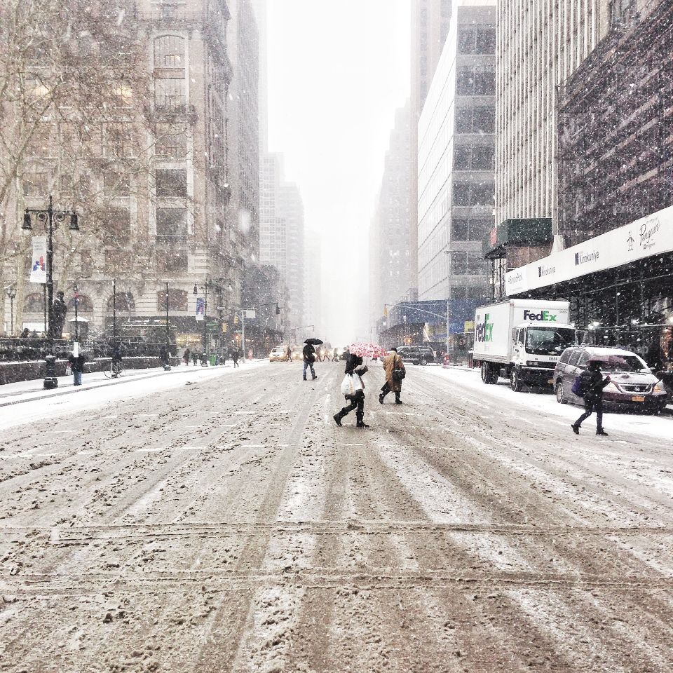 Snowny day in NYC! We had so much snow in the city that day