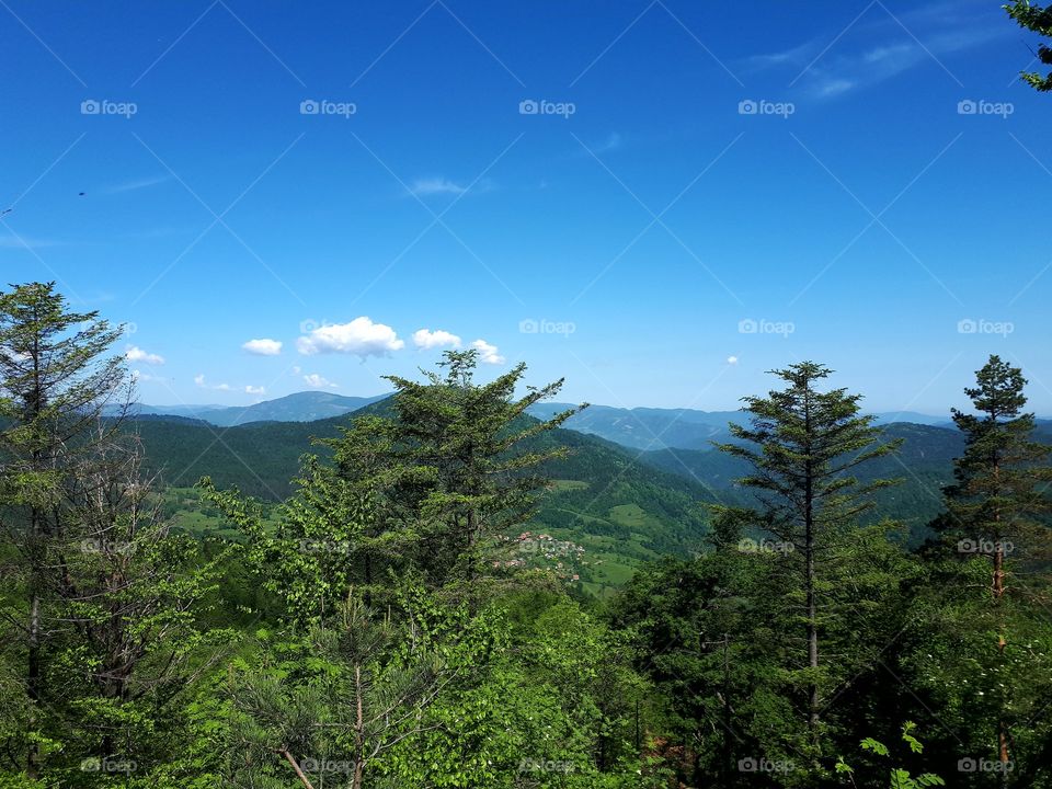 view of the Bosnian hills with 965 meters above sea level