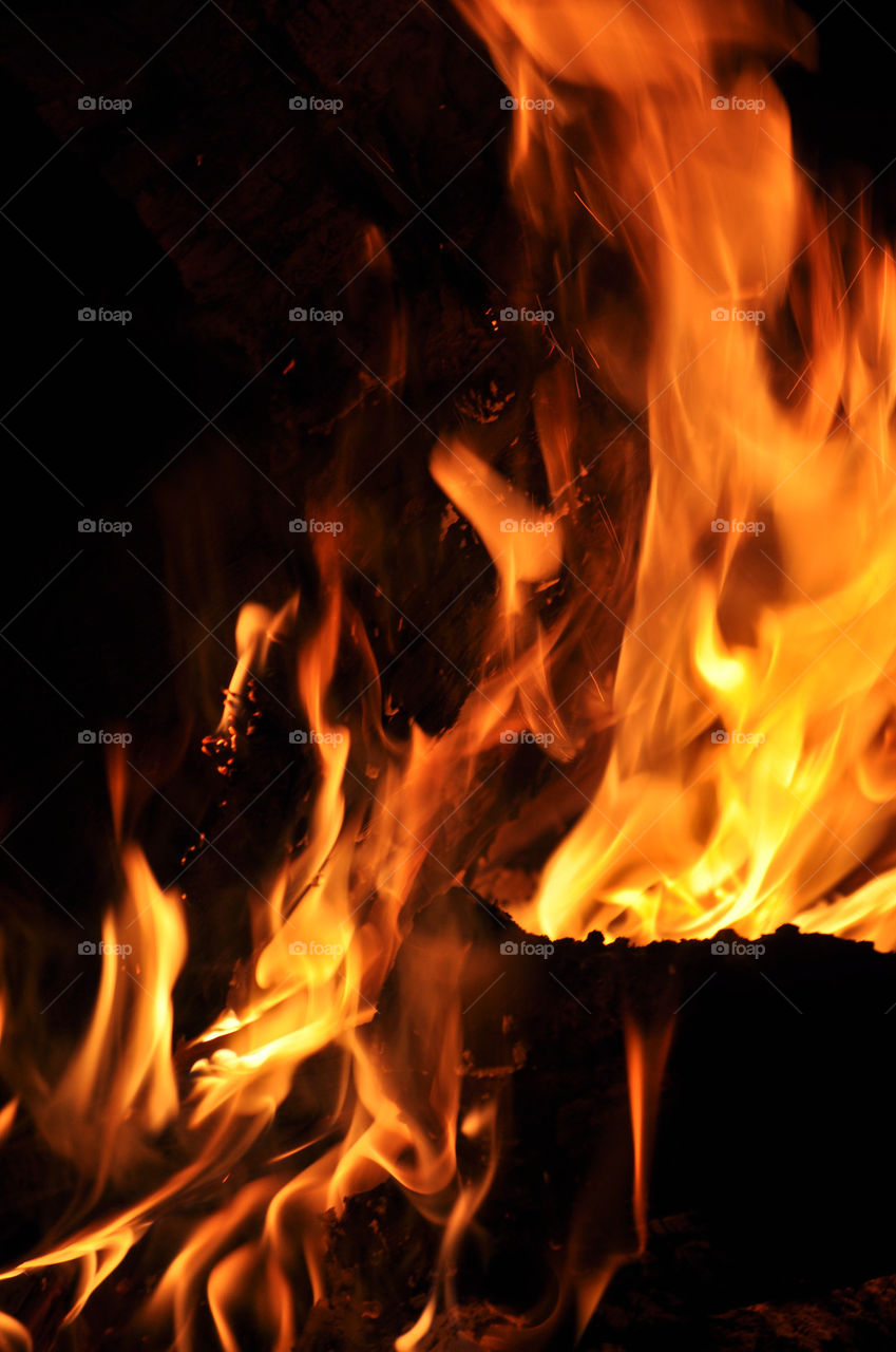 wood orange fire camping by refocusphoto