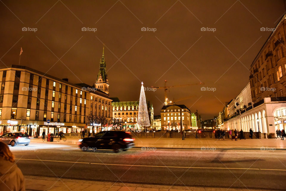 Christmas street in Hamburg