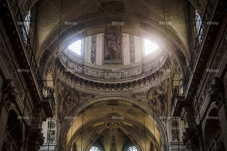 Architecture of the church Saint Paul in Paris 