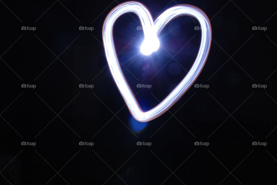 Heart light painting