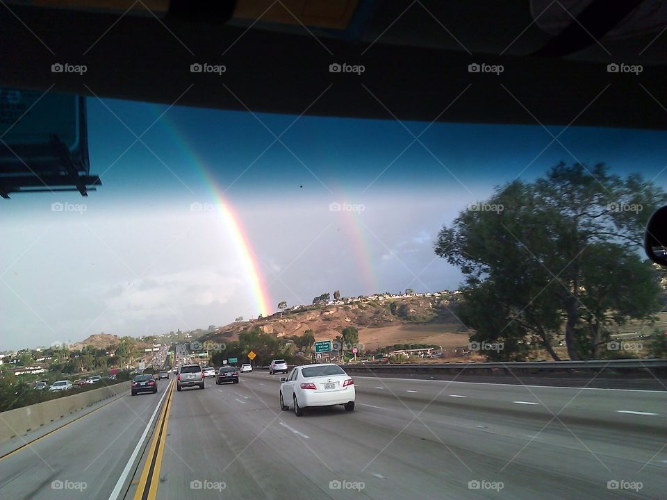 driving to the rainbow